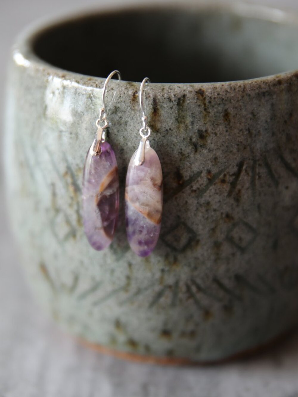 Amethyst and Sterling Earrings
